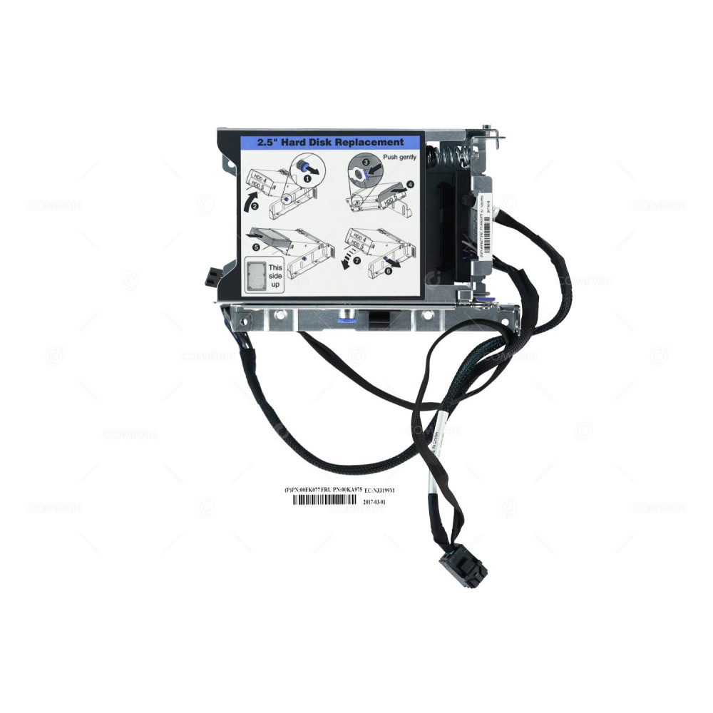 00KA975-KIT LENOVO BACKPLANE 2X 2.5 SFF HDD WITH SHORT CABLE  AND HDD CAGE FOR NEXTSCALE NX360 M5 00FK077-KIT, 00KG619-KIT